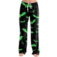 thumbnail image 2 of Halloween Pajamas Women Pumpkin Ghost Stretchy Soft Lightweight Orange Pj Pants Halloween Outfits, 2 of 5