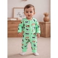thumbnail image 6 of BemeyourBBs Western Cowboy Outfits Baby Boy Cow Printed Romper Long Sleeve Fall Zipper Jumpsuits Newborn Fall Winter Spring Clothes, 6 of 9
