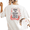 White-1, variant on Women's "Time To Raise Hell Ladies" Double Sided Flame Graphic T Shirt Retro Feminist Short Sleeve Round Neck Top White S-5XL