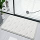 thumbnail image 2 of Alfombrilla de baño para inodoro con forro polar, absorbente de agua y antideslizante. Alfombrilla de baño con textura para separar zonas húmedas y secas. Alfombra suave y absorbente para el suelo, 2 of 6