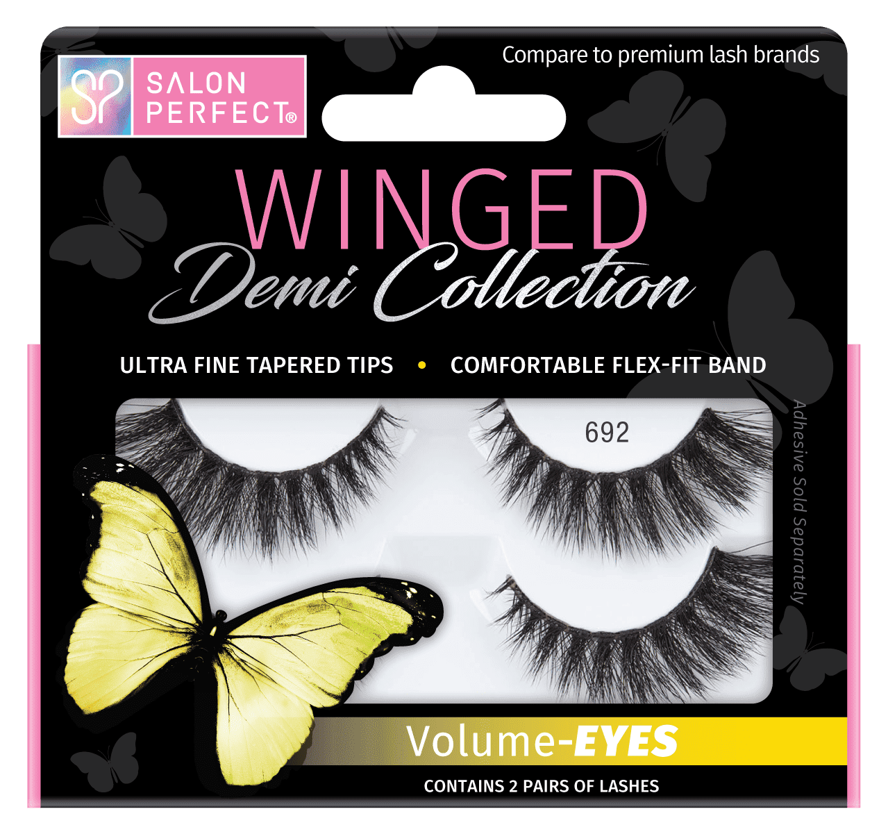 (2 pack) Salon Perfect Winged Lash, 692, 2 Pairs
