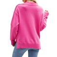 thumbnail image 4 of xiaxaixu Pull Femme Mode Saint Valentin Coeur Lèvres Imprimé Col Rond Manches Longues Tricotés Tops Automne Hiver Casual Pulls, 4 of 9