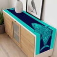 thumbnail image 4 of Tropical Fish Table Runner - 108 Inch Long, Kitchen Dining Table Runner Dresser Scarves, Mandalas Boho Modern Green Abstract Stripe Farmhouse Decor for Coffee Tables Wedding Party Banquet, 4 of 8