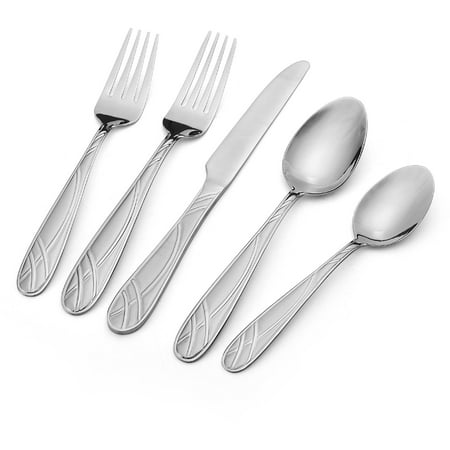 International Stainless Flatware - International Silver Hoopla Frost 51-Piece Stainless Flatware Set