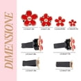 thumbnail image 4 of 4pcs Flowers Air Vent Clips Red Daisy Car Air Freshener Vent Clips Cute Fower Car Accessories for Women Refillable Diffuser, 4 of 5