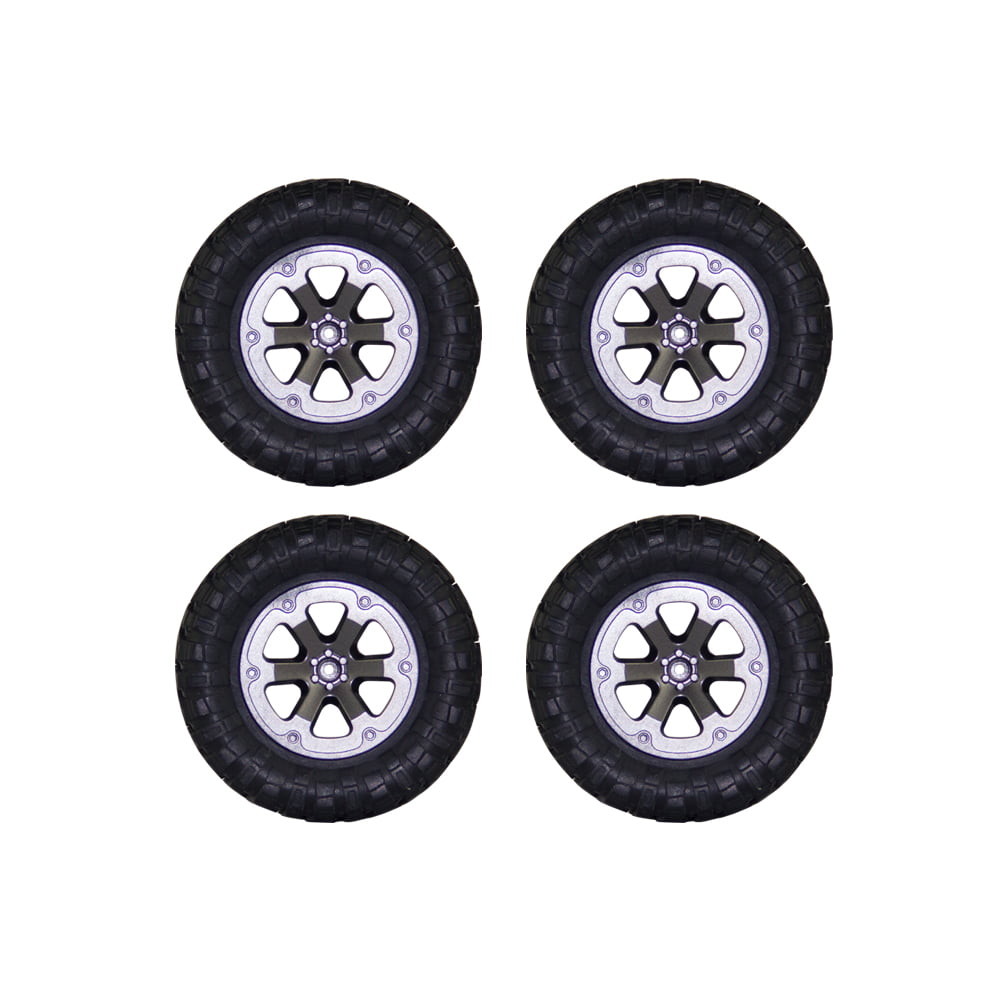 4PCS 1/16 Rubber Track Wheels Spare Parts Remote Control Truck Wheels for 1/16 WPL B14 B16 B24 RC Cars Car Tires