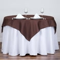 thumbnail image 2 of Efavormart 5pcs of 54x54" CHOCOLATE Wholesale Linens Seamless Polyester Square Linen Tablecloth For Wedding Banquet Restaurant, 2 of 7