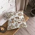 thumbnail image 5 of KLL leaf Moose fox owls tree Decorative Throw Pillow Covers Velvet Soft for Couch Sofa Bedroom Living Room Outdoor (No pillow core)- 18"x18", 5 of 5