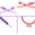 thumbnail image 3 of 2 Pcs Dog Cat Pearl Collar Necklace with Rhinestone Bone, Fancy Cat Wedding Collar Jewelry for Girl Cat Puppy Dogs Accessories, 3 of 5