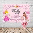 thumbnail image 2 of ABPHOTO Polyester 7x5ft Girl's Birthday Photography Background Backdrop Pink Color Backdrops for Photographers, 2 of 3