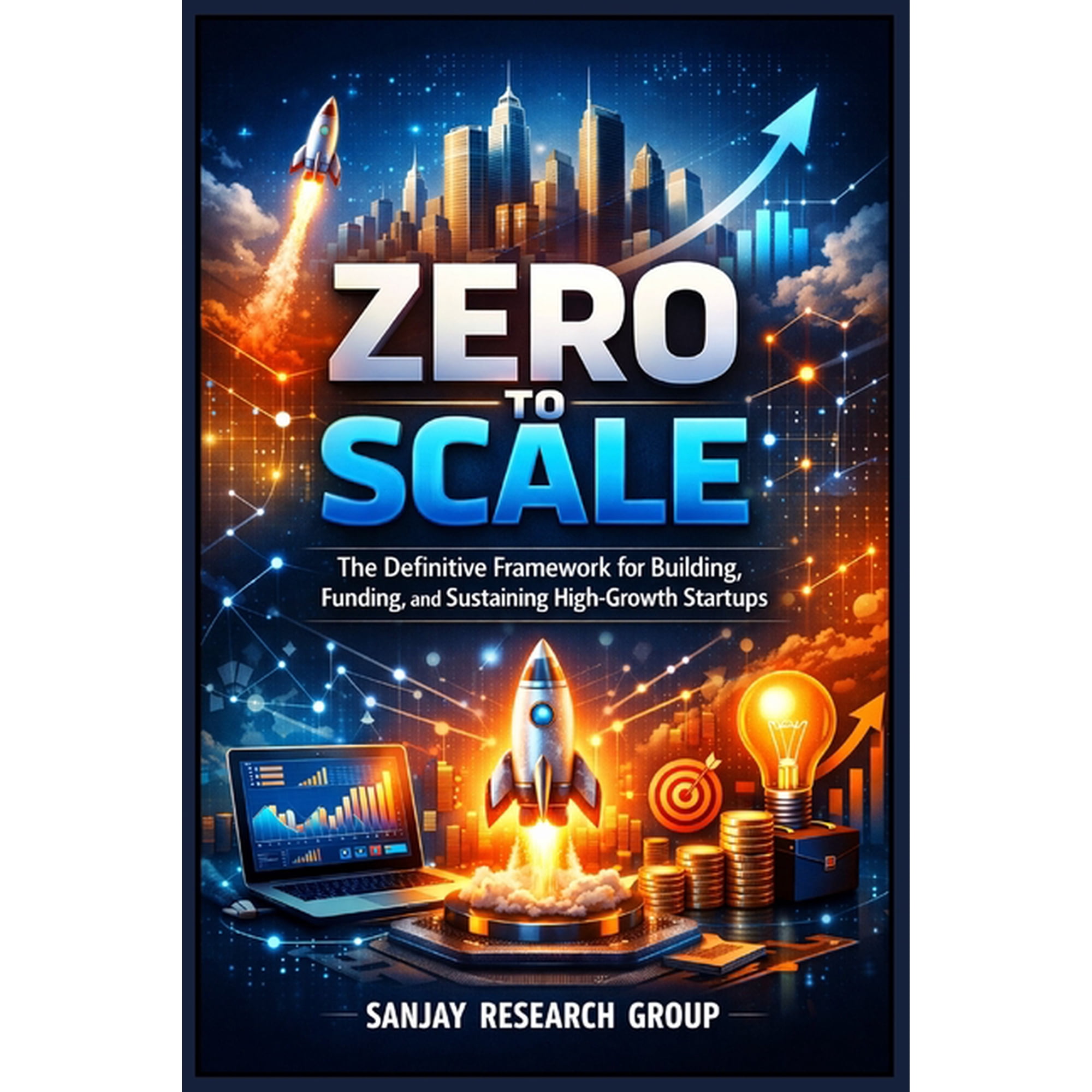 Money & Business Books by Sanjay Mandavi Zero to Scale: The Definitive Framework for Building, Funding, and Sustaining High-Growth Startups, Book 1, (Paperback)