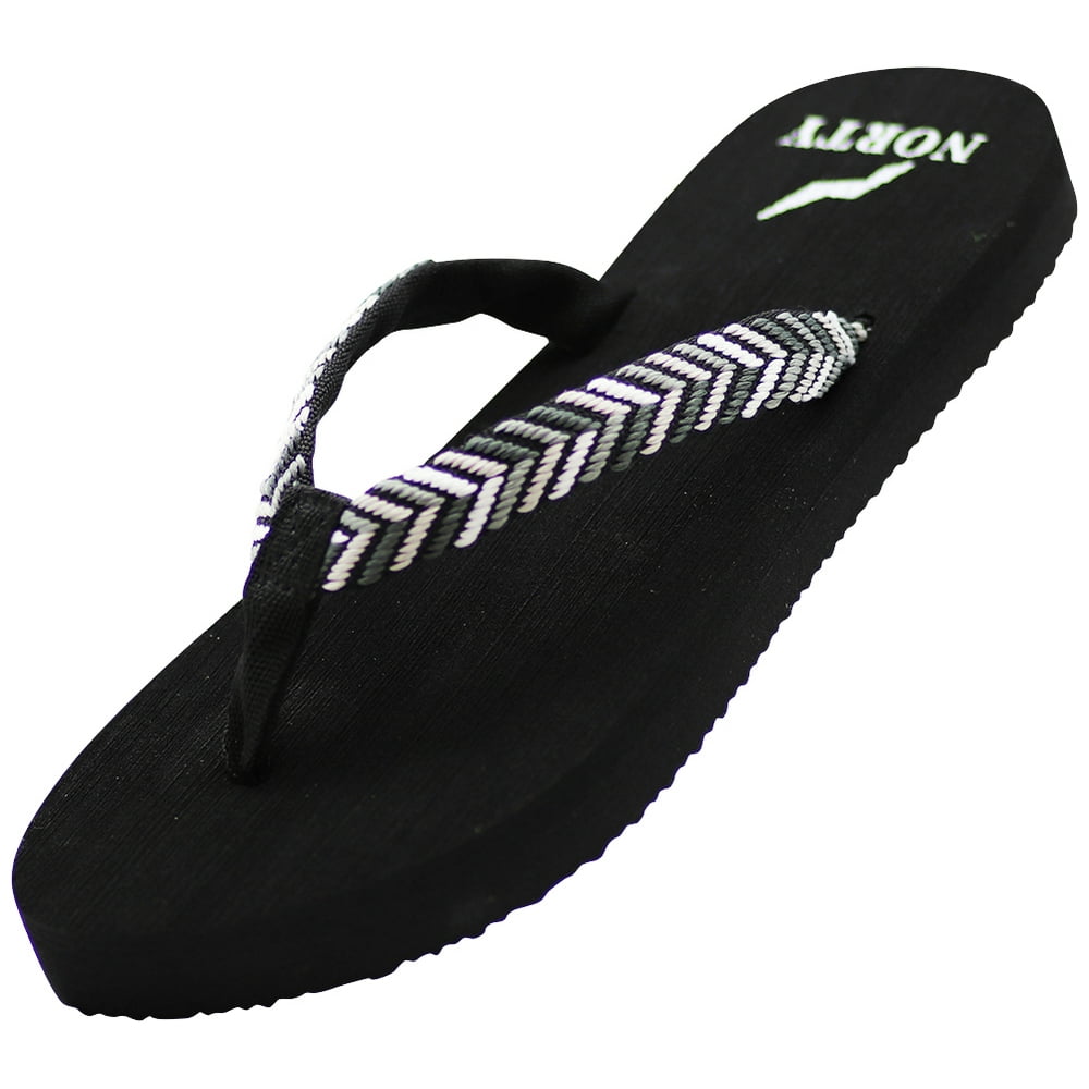 Norty Women's Soft Cushioned Footbed Flip Flop Thong Sandal Runs One