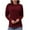 #273-Wine, variant on Neewe Women's Casual Long Sleeve Tops Crew Neck Round Hem Loose T-Shirts Tunic Tops Fall 2025