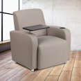 thumbnail image 2 of Pemberly Row Leather Guest Chair with Cup Holder in Gray, 2 of 5
