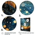 thumbnail image 3 of Designart "Sky Celestial Mosaic horizon I" Landscape & Nature Floater Framed Wall Art Living Room, 3 of 7