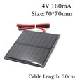 thumbnail image 3 of regulador policristalino 4V C 4V 70x70m 4V 70x70mm Gloria Panel de energía solar, 3 of 7