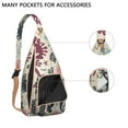 thumbnail image 2 of Ocean Creatures Sling Backpack - Tropical Seahorse & Jellyfish Pattern Crossbody Bag, Lightweight Anti-Theft Shoulder Pack with Layered Storage for Travel, Photography and Cycling, 2 of 4