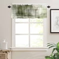 thumbnail image 7 of Abstract Oil Painting Kitchen Curtains and Valances Set, Vintage Green Collage Texture Rod Pocket Window Valance 18 Inch Window Curtain Panels for Living Room Bedroom Laundry, 27.5x36in, 3 Pieces, 7 of 7