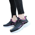 thumbnail image 3 of NOKIO Women'S Modern Sports Sneakers Ladies Shoes Solid Color Fashion Leather Lace-up Flat Heel Round Head Sneakers Women's Slip On Breathable Walking Tennis Shoes Casual Sneakers for Gym Travel Work, 3 of 9