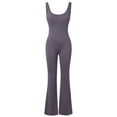 thumbnail image 4 of Hcyirli Women's High-Waisted Workout Jumpsuit Full Body Sculpting Gym Wear with Built-In Support Light Purple XL, 4 of 5