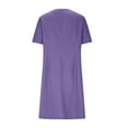 thumbnail image 5 of QATAINLAV Clearance Sale! Scrub Dresses for Women Solid Color Short Sleeve Nurse Working Uniform with Pockets Stretchy V-Neck Holiday Workwear Purple XL, 5 of 7