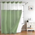 thumbnail image 2 of GALASALA Cortina de Ba&ntilde;o, 180 x 188CM Cortina para Bano, Doble Capa, Antimoho Cortina de Ba&ntilde;o Tela Impermeable, Shower Curtain con Ganchos y Ojales, Cortina de ba&ntilde;o An, 2 of 6