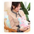 thumbnail image 3 of Reversible Octopus Doll Gradient Color Cute Bunny Ear Octopus Plush Toy Double Sided Stuffed Animal Pink Purple 20cm/7.9in, 3 of 5
