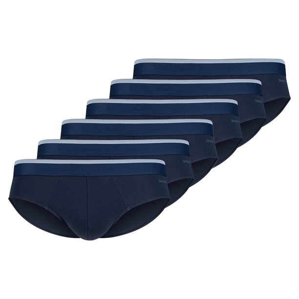 SKINY Slip de hombre. 6-pack - Brasil calzoncillos algodón multipack, ropa interior, algodón stretch Azul S (Small)