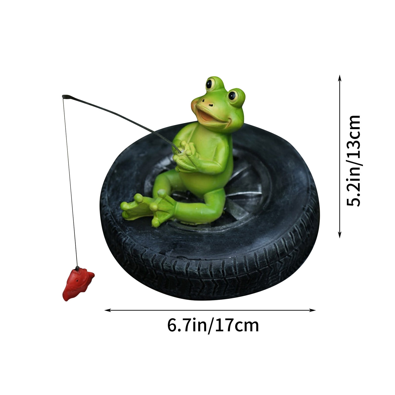 Resin Garden Animal Figurine Statue, Outdoor Floating Decor for Garden Pond Fish Tank Swimming Pool, Landscape Ornament for Patio Backyard Home Decor(A)