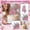 A004- Style D, variant on Number 5 Birthday Candle, Glitter Pink Crown, 1 Piece,Suitable for Princess Kids Birthday Party Celebration Cake Decor