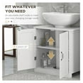 thumbnail image 6 of ZRuEzyX Pedestal Sink Storage Cabinet, Under Sink Cabinet, Bathroom Vanity Cabinet with Double Doors and Adjustable Shelf, White, 6 of 9