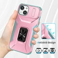 thumbnail image 5 of Allytech Shockproof Back Case for Apple iPhone 13, Military Grade Protective With Ring Holder Stand Compatible with Car Mount Anti-slip Hybrid Rugged Bumper Phone Cover for Men Boys -Rosegold, 5 of 8