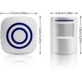 thumbnail image 2 of Timbre inalámbrico Kit de timbre de puerta eléctrico con 1 receptor y 1 sensor de detector de movimiento Pir Alerta de alarma de seguridad para visitantes con 38 melodías a 3 volúm, 2 of 5