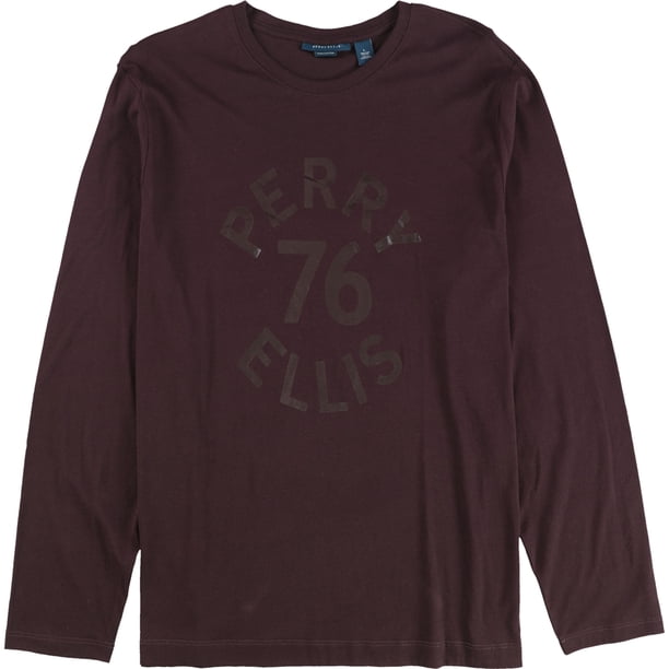 Camiseta básica Perry Ellis para hombre 76 color morado grande