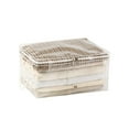 thumbnail image 1 of Large Capacity Clear Organizer for Home Textile Storage - Foldable Sweater Bed Sheet and Travel Storage Container, 1 of 4