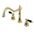 thumbnail image 1 of Kingston Brass KB1792PKLLS 8 x 16 in. Widespread Kitchen Faucet Less Sprayer, Polished Brass, 1 of 1