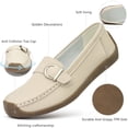thumbnail image 3 of Ecetana Women's Leather Loafers Classic Slip-On Dress Flats Comfort Office Shoes, 3 of 8