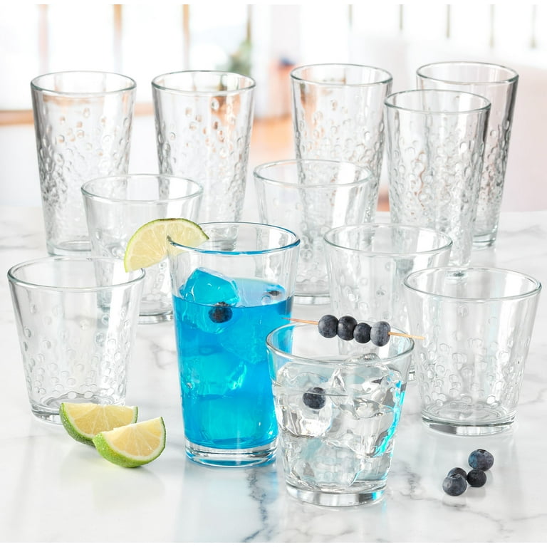 Anchor Hocking Honeycomb 12-Piece Drinking Glass Set