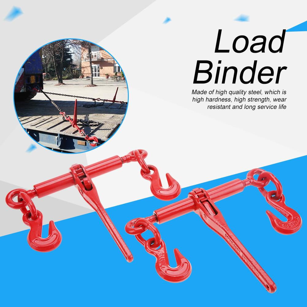 Mgaxyff 2Pcs Ratchet Load Lever Binder 1/4 5/16 Chain Hook Tie Down