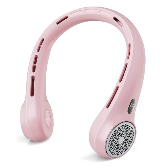 Ventilador de cuello TUNISE portátil con pantalla LED de 4000 mAh, refrigeración de 360°