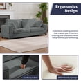 thumbnail image 7 of Mjkone Living Room Furniture Sets with Ottoman, Loveseat and Armchair Couch Set, 5PCS Sectional Sofas with Storage Armrest,Light Gray, 7 of 7