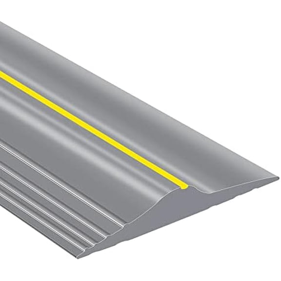 10Ft/3M Universal Garage Door Rubber Threshold Strip, Weatherproof Seal Strip DIY Weather Stripping Replacement, Not Include Adhesive (Grey)