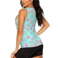 thumbnail image 3 of Vsdgher Débardeur Imprimé Donuts Colorés pour Femmes, Séchage Rapide, Sport, Course - Petit, 3 of 7