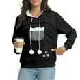 thumbnail image 4 of Clearance Unisex Big Pouch Hoodie Long Sleeve Pet Cat Dog Holder Carrier Pullover Fleece Sweatshirt Large Pocket Cute Hoodies Plus Size, 4 of 6