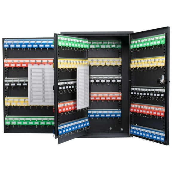 Barska Steel 300 Key Safe Cabinet with Combination and Key Lock Box Wall Mount