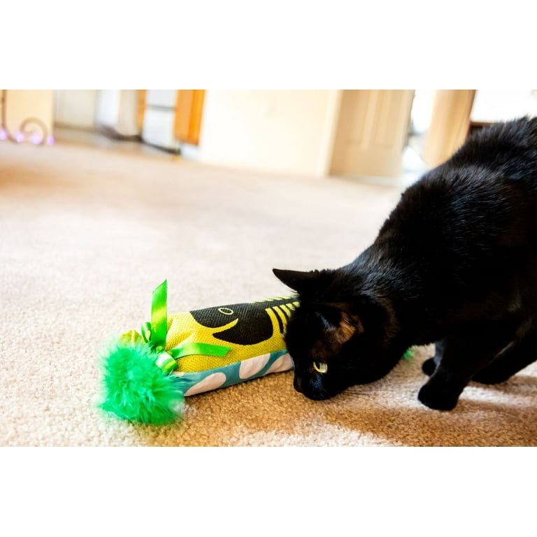 Vibrant Life Fish Bone Kicker Cat Toy 18-inch plush toy with
