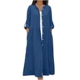 thumbnail image 2 of Pntutb moda mujer manga larga otoño frente abierto ropa de abrigo suelta botón sólido blusa abrigo Tops bolsillos cárdigan liquidación PNTUTB Pntutb-5662, 2 of 8