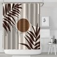 thumbnail image 2 of Extra Long Boho Shower Curtain 72x84 Inches - Vintage Floral & Tropical Leaves Pattern, Waterproof Bohemian Bathroom Decor with 12 Hooks, Tribal Rustic Style, 2 of 5