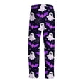 thumbnail image 6 of Domzest Halloween Mens Pajama Pants Halloween Graphic Drawstring Elastic Waisted Sleepwear Wide Leg Funny Pajama Bottoms Multicolor L, 6 of 6