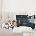 thumbnail image 4 of Ambesonne Colorful Throw Pillow Cover 2 Pack, Moonlight Island Sea, 24", Multicolor, 4 of 7